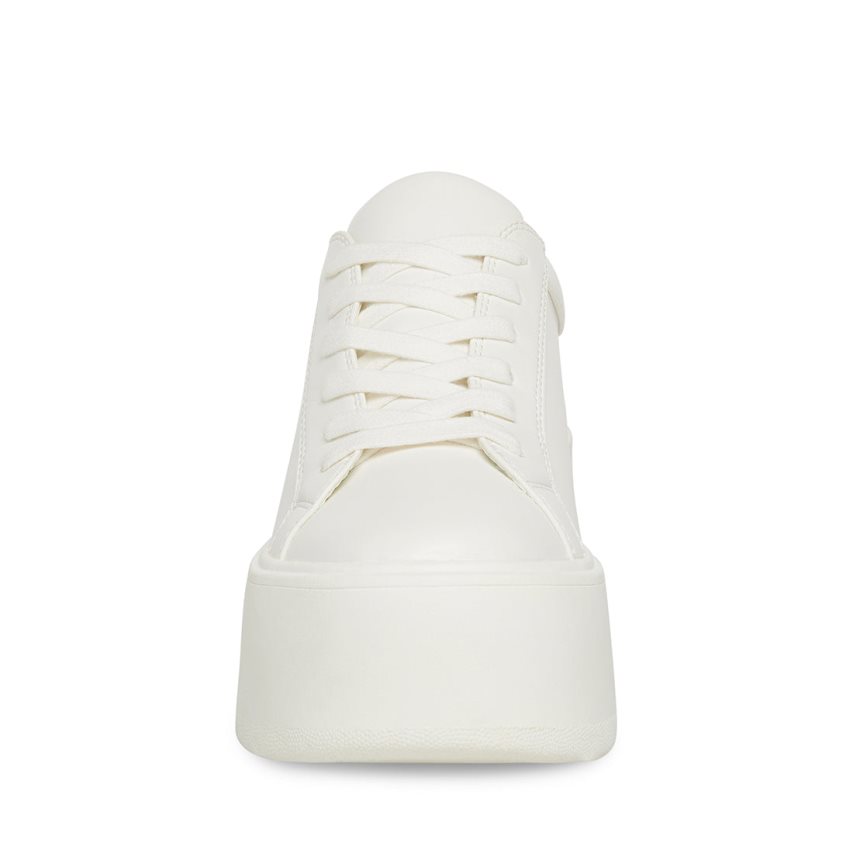 White Steve Madden Glimpse Women's Platform Shoes | PH 6325ZSX